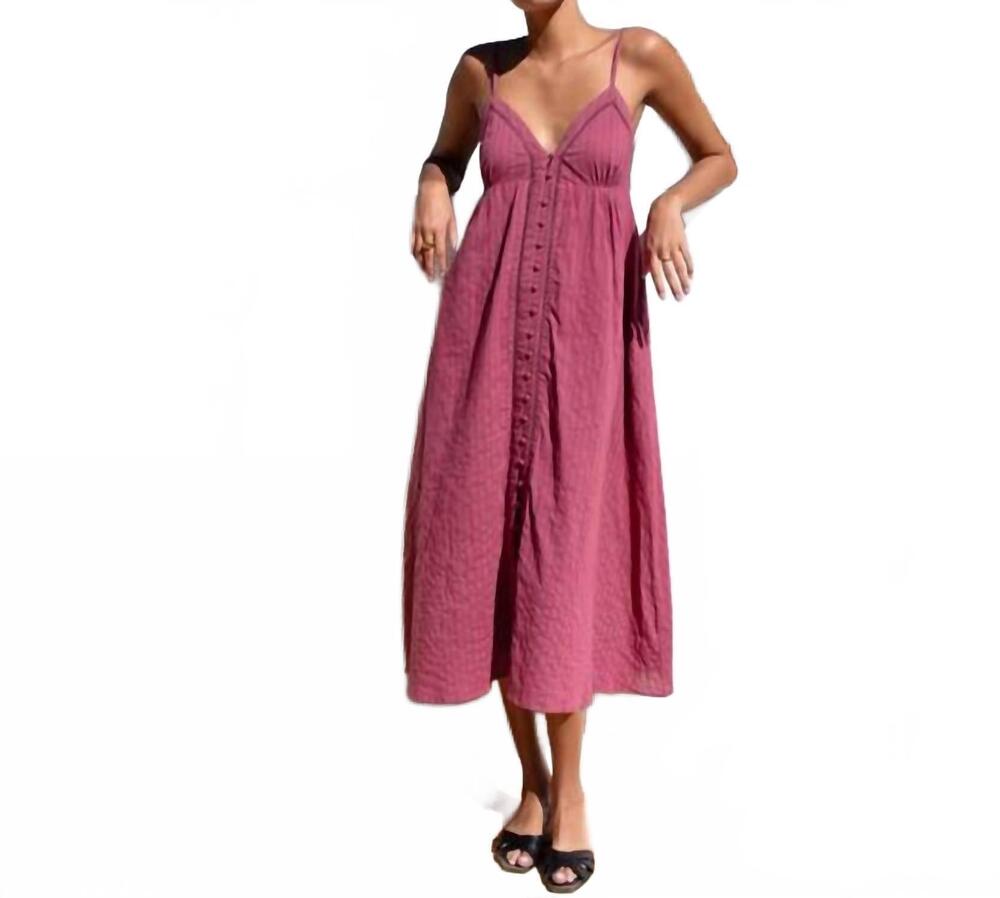 NEW EMERSON FRY ladder midi dress in crushed berry